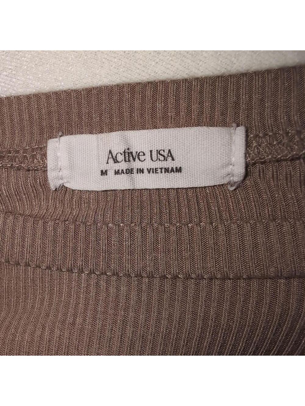 Active USA Women's Tan and Brown Shirt - Picture 2 of 2